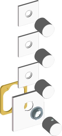 Термостат Bossini OKI 3 Outlets LP Z031205 для ванны с душем, хром 