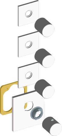 Термостат Bossini OKI 3 Outlets LP Z031205 для ванны с душем, хром 