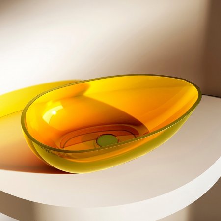 Раковина-чаша Abber Kristall 60 AT2811Amber Желтая 