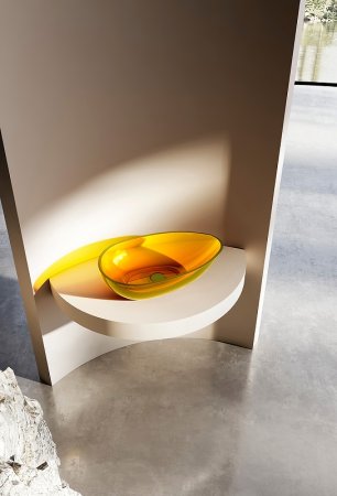 Раковина-чаша Abber Kristall 60 AT2811Amber Желтая 