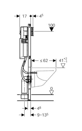 Система инсталляции для унитазов Geberit Duofix 111.361.00.5 + шумоизоляция 