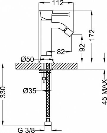 Смеситель Cezares Positano BSM1 01 W0 для биде 