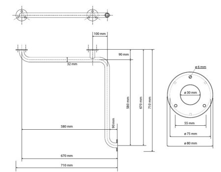 Поручень Bemeta Help program 301102032 угловой 