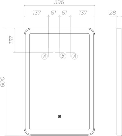 Зеркало VIGO Flam z.FLA.40.CLASSIC, 39,6 см 