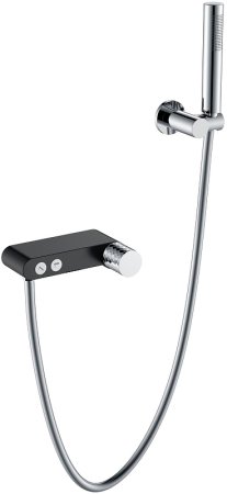 Смеситель для душа Boheme Stick 123-BCR Черный матовый Хром 