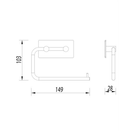 Держатель туалетной бумаги Omnires Strong ST30510CR хром 