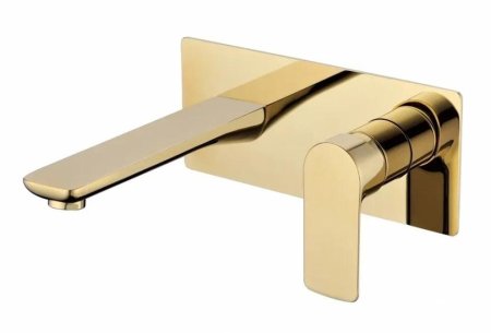 Смеситель для раковины встраиваемый Grocenberg GB599GO, золото 