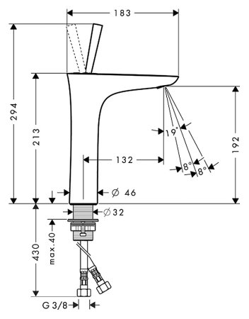 Смеситель Hansgrohe PuraVida 15081000 для раковины 