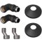 Комплект подключения для полотенцесушителя Point PN93412B 3/4 х 1/2 ГШ со сгоном, черный