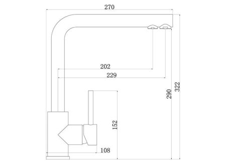 Смеситель для кухни Longran Смеситель Sprint logic LM2196 Нержавеющая сталь 