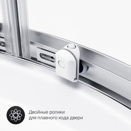 Душевой уголок AM.PM X-Joy Twin Slide 80x80 W88G-205-080MT без поддона профиль матовый Хром стекло прозрачное 