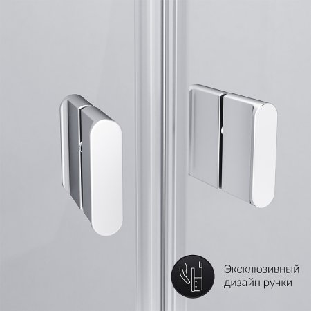 Душевой уголок AM.PM X-Joy Twin Slide 80x80 W88G-205-080MT без поддона профиль матовый Хром стекло прозрачное 
