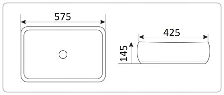 Раковина накладная CeramaLux 9243 