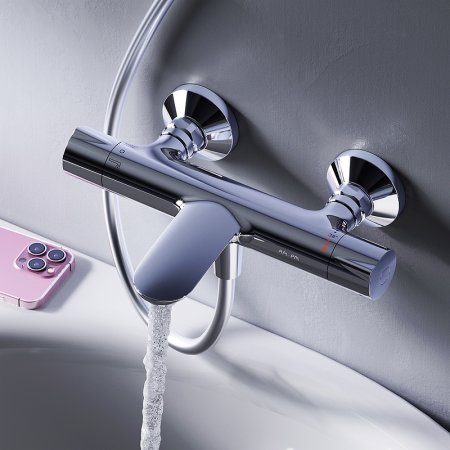 Смеситель для ванны AM.PM Like F8050000 с термостатом Хром 