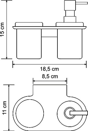 Дозатор WasserKRAFT Kammel K-8389 со стаканом 