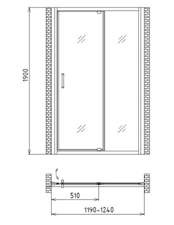 Душевая дверь Gemy Sunny Bay S28191BM 
