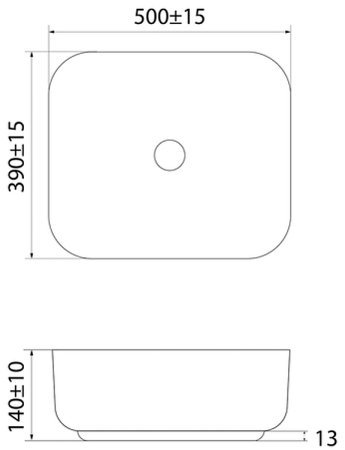 Раковина-чаша Iddis Bridge 50 BRIWM05i27 Белая матовая 