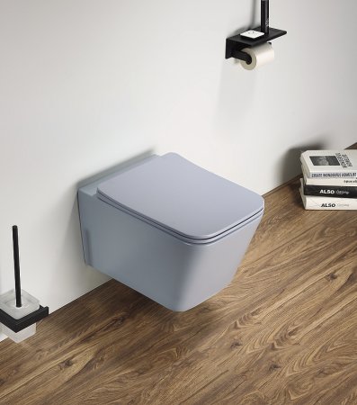 Унитаз CeramaLux 5170MHL подвесной Голубой матовый с сиденьем Микролифт 