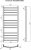 Водяной полотенцесушитель Terminus Классик П12 500x1200 4670078544056 Хром 