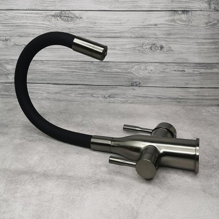 Смеситель для кухни Frap H96 F4396-15 Оружейная сталь 