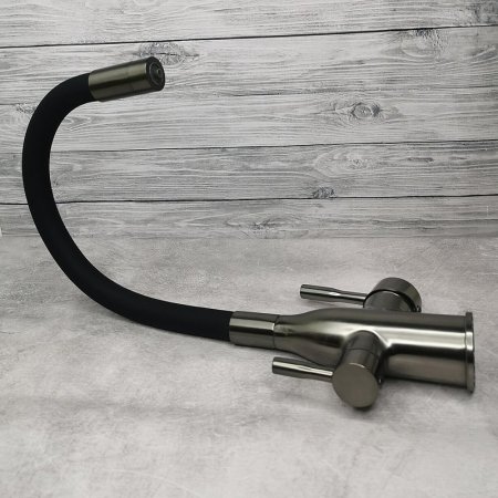 Смеситель для кухни Frap H96 F4396-15 Оружейная сталь 