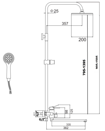 Душевая стойка Fmark (FS8345-35) 