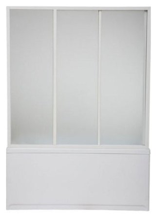 Шторка на ванну Bas Стайл, Мальдива 3 ств., стекло 