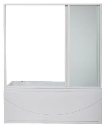 Шторка на ванну Bas Стайл, Мальдива 3 ств., стекло 