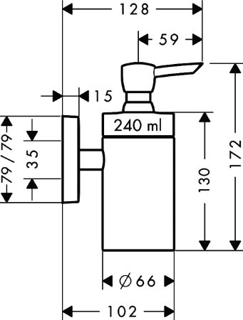 Дозатор Hansgrohe PuraVida 