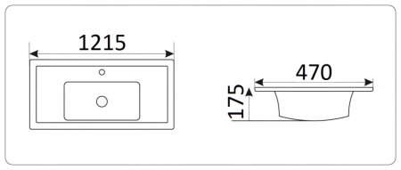 Умывальник CeramaLux 840-120 