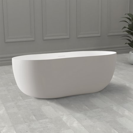 Ванна из искусственного камня ABBER Stein AS9604 белая матовая 