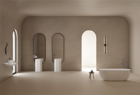 Ванна из искусственного камня ABBER Stein AS9604 белая матовая 