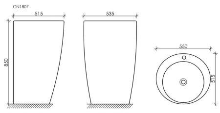 Раковина Ceramica Nova 850 CN1807 напольная 