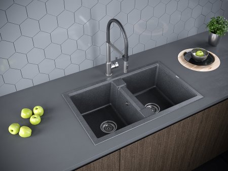 Мойка кухонная Paulmark PM238150-DG графит 