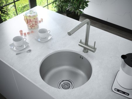 Мойка кухонная Paulmark Werra PM404646-BS брашированная нержавеющая сталь 