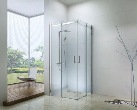 Душевой уголок Berges Melita 100х100 061024 профиль Хром стекло прозрачное 