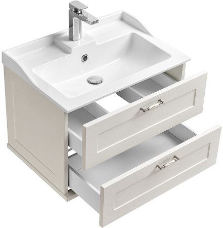 Тумба под раковину Aquaton Леон 65 1A187001LBPS0 подвесная Дуб Белый 