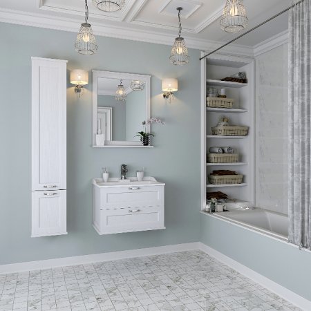 Тумба под раковину Aquaton Леон 65 1A187001LBPS0 подвесная Дуб Белый 