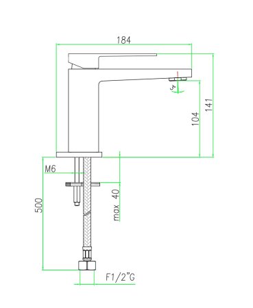 Смеситель для раковины Webert Pegaso PE830102560SSE 