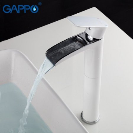 Смеситель для раковины Gappo G48 G1048-31 Белый Хром 