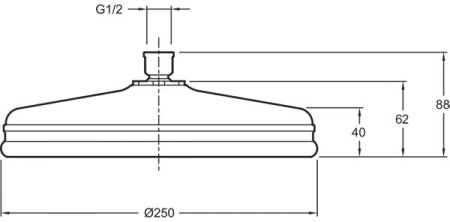 Верхний душ Jacob Delafon Katalyst E13693-CP Хром 