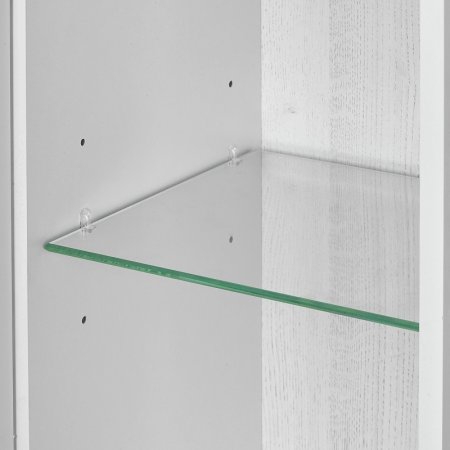 Подвесной шкаф Aquaton Сакура 33 L 1A220803SKW8L Ольха наварра Белый глянец 