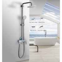 Душевая система Gappo G02-8 G2402-8 Белая Хром Душевая система Gappo G02-8 G2402-8 Белая Хром