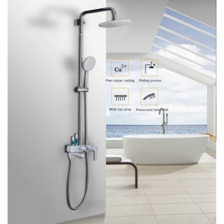 Душевая система Gappo G02-8 G2402-8 Белая Хром 