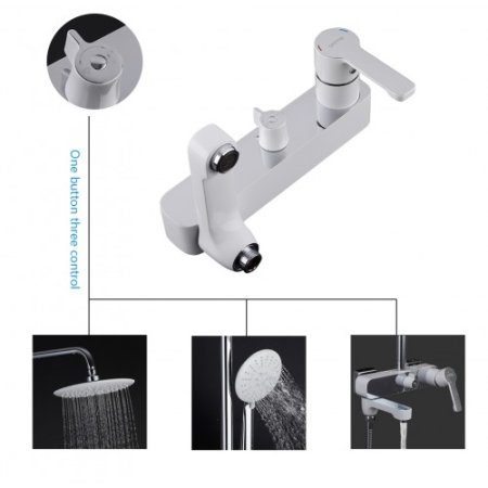 Душевая система Gappo G02-8 G2402-8 Белая Хром 