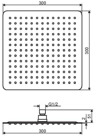 Верхний душ Excellent Actima 30х30 AREX.3032CR Хром 