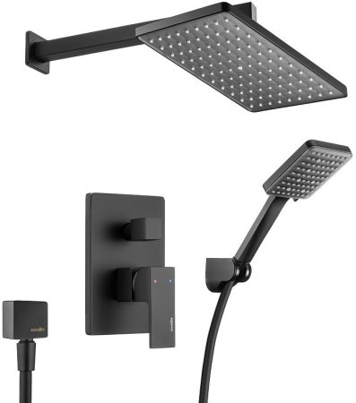 Душевая система Swedbe Platta 5555B Черная матовая 