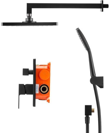 Душевая система Swedbe Platta 5555B Черная матовая 