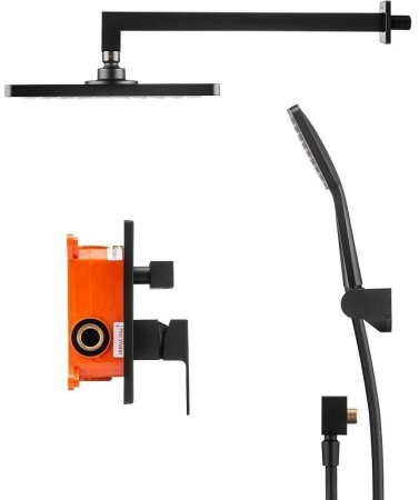 Душевая система Swedbe Platta 5555B Черная матовая 