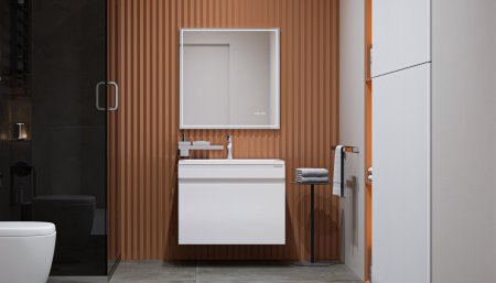Тумба с раковиной подвесная Velvex Pulsus 70 Белая tpPUL.70-21 
